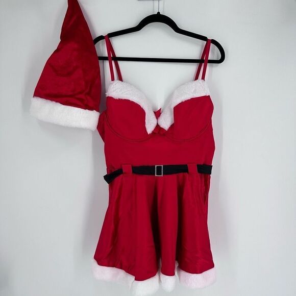 NWT Yandy Sexy Holiday Santa Lingerie Outfit Plus Size 1X 2X Mrs Claus Suit - Picture 2 of 12